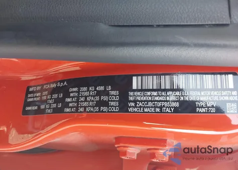 2015 Jeep Renegade Trailhawk from USA, damaged, VIN ZACCJBCT0FPB53868